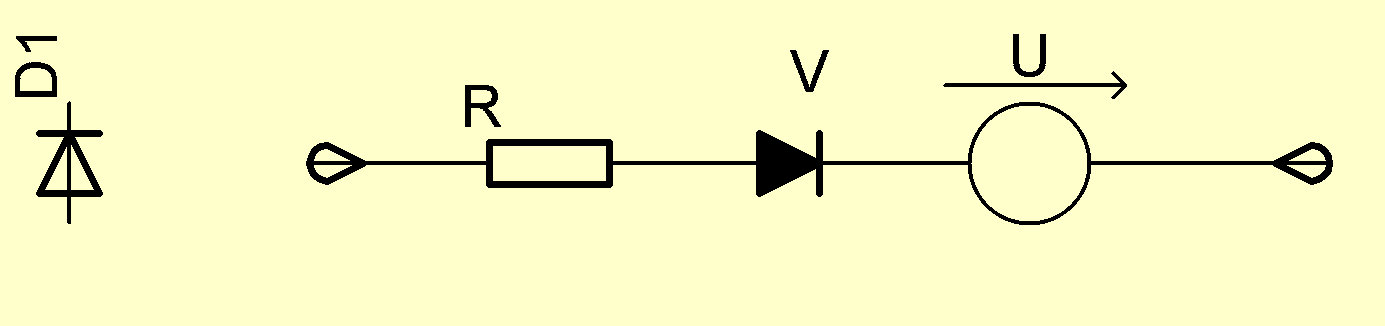 Náhradní schéma diody 1. aproximace